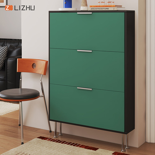 俪住定制中古包豪斯超薄鞋柜简约客厅翻斗鞋柜玄关柜门口入户鞋柜