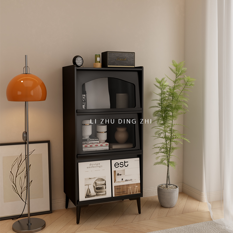 北欧书柜客厅置物柜中古杂志柜