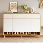 入户实木色收纳储物鞋 2024爆款 架 柜家用门口室内玄关柜一体新款 鞋