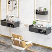 悬空理发店工具柜发廊专用工具台墙上吹风机置物架挂墙美发店柜子