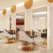 方形网红理发店镜台美发店镜子带灯烫染镜发廊专用单面双面落地镜