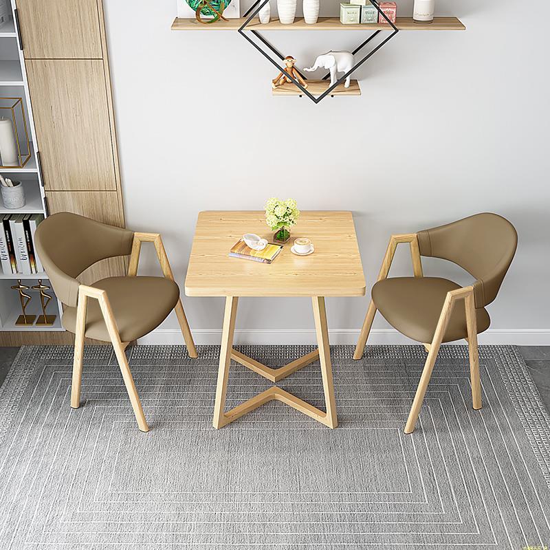 北欧洽谈桌椅组合简约奶茶店接待会客休息区网红阳台小方桌1桌2椅