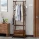 中式 衣帽架卧室落地挂衣架实木简易挂衣服架子多功能衣柜置物衣架
