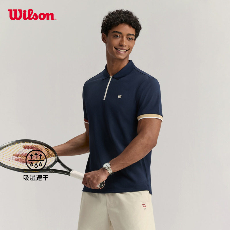 Wilson威尔胜官方25秋季新款男士ON THE DAILY网球速干短袖POLO衫