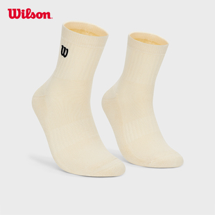 Wilson威尔胜官方男女同款 TOP网球运动中腰袜子 QUARTER