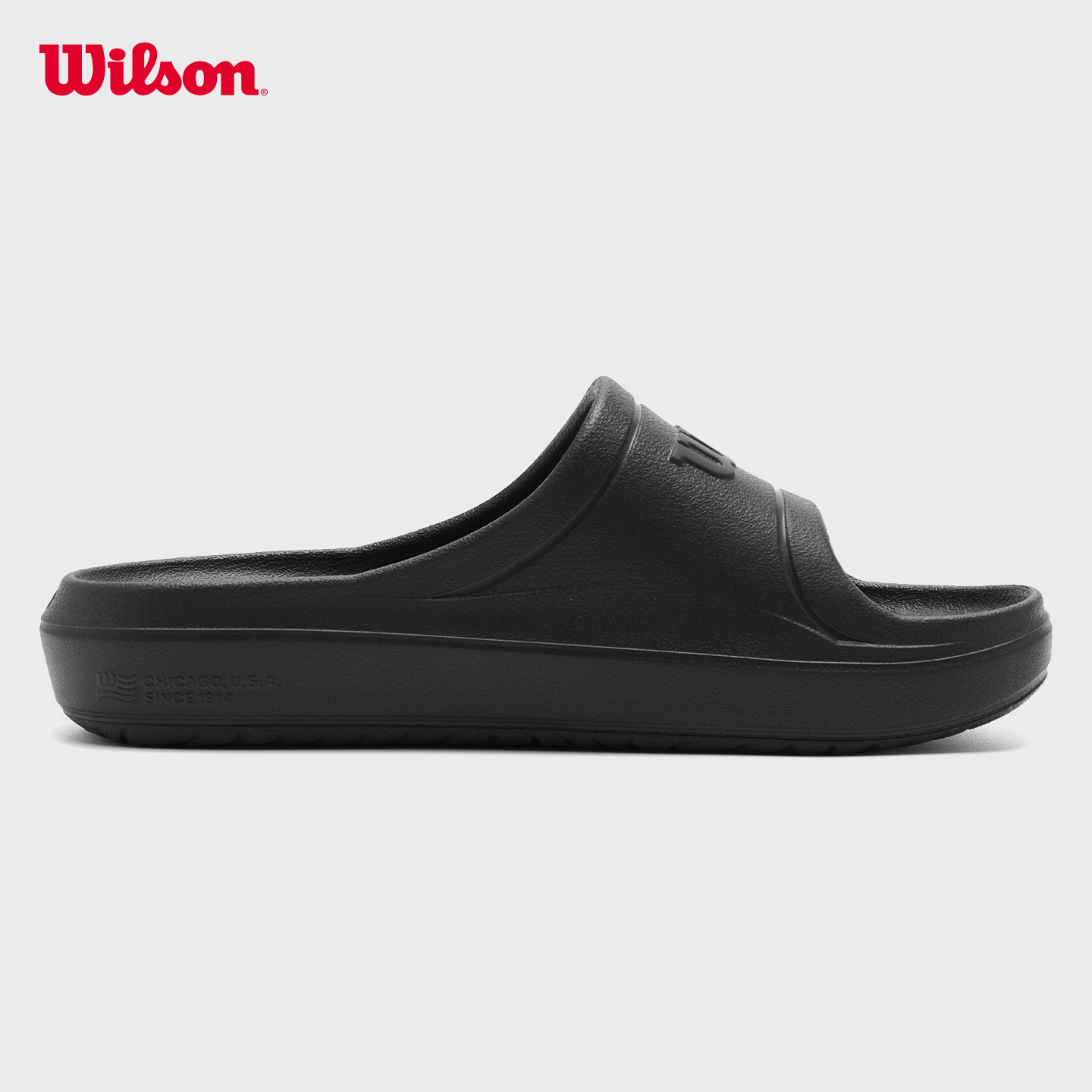 Wilson威尔胜26新款男女同款经典LOGO场下休闲AIRLIGHT SLIDE拖鞋