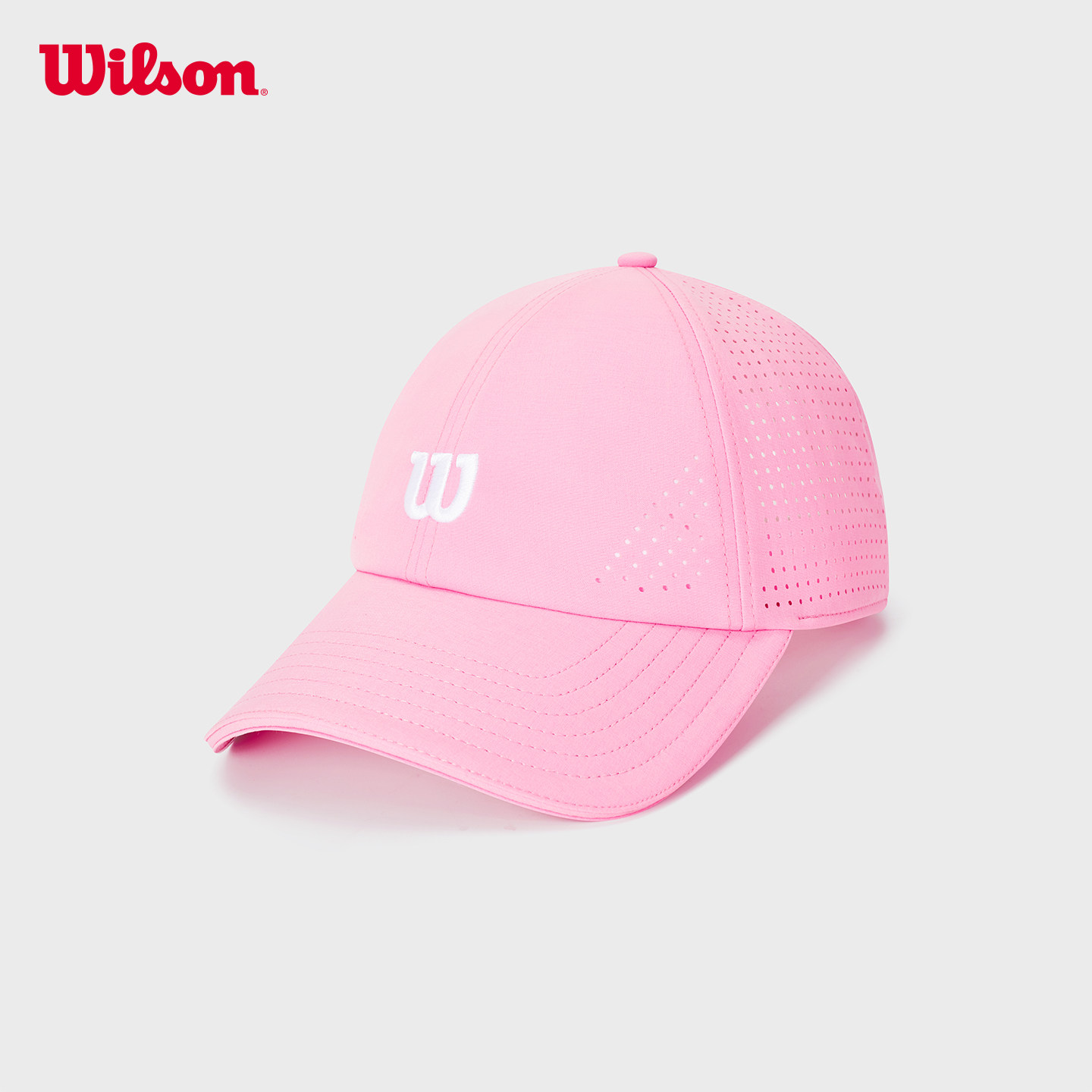 Wilson威尔胜男女同款侧边冲孔透气硬顶运动棒球帽子