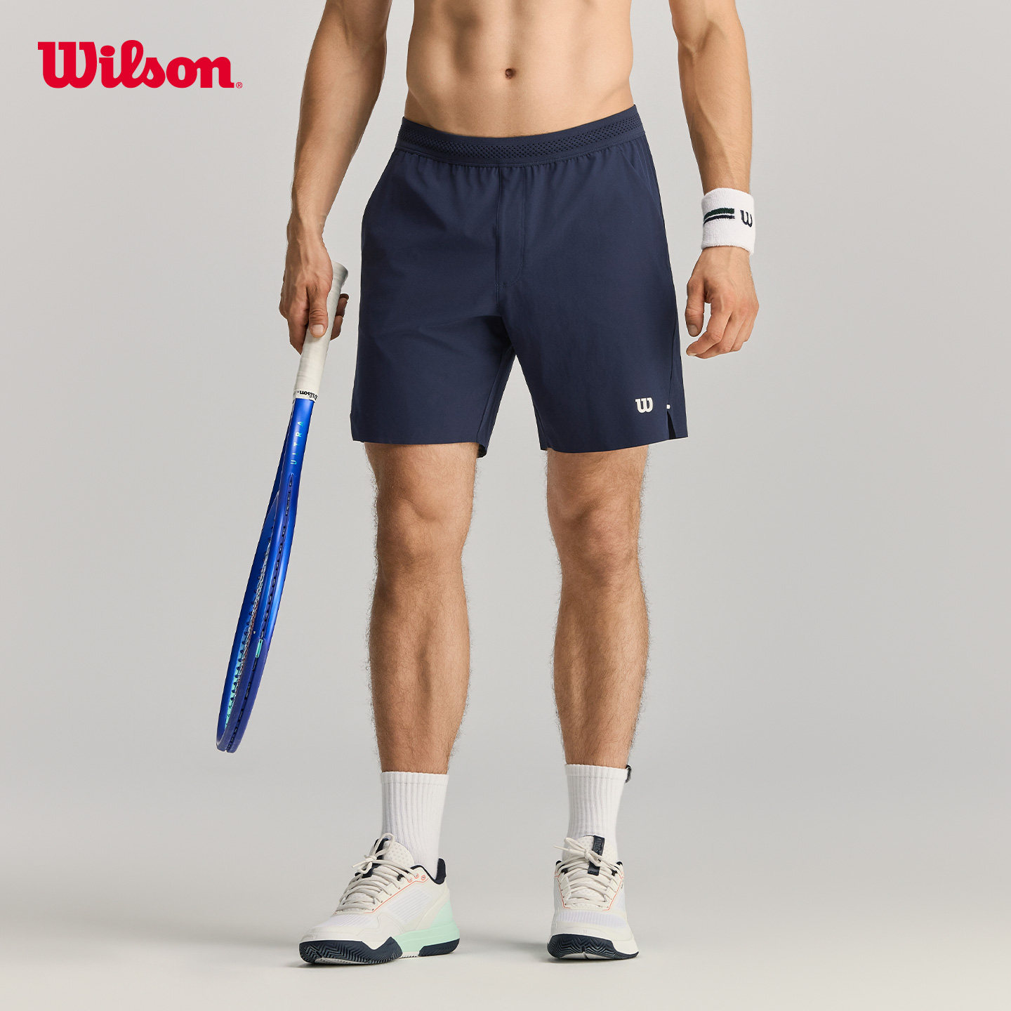 Wilson威尔胜男士TOURNAMENT PRO侧边开叉网球运动短裤