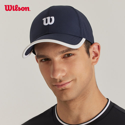 Wilson男女同款网球撞色棒球帽