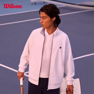 Wilson威尔胜官方26春季新款COURSTAR男士立领网球运动针织外套