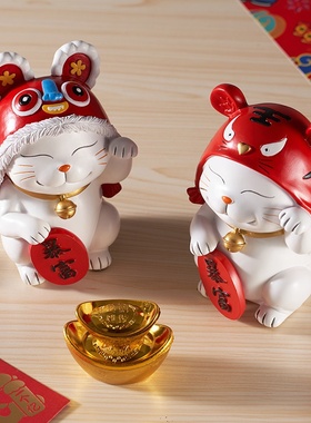 清仓甩卖特价摆件装饰家居桌面玄关招财猫酒柜树脂工艺品
