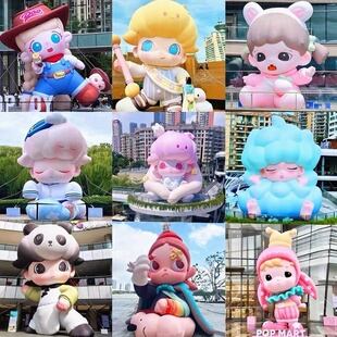 人偶红充气卡通网卡马商场模打卡模行走膜充气公仔气陈气年通气美