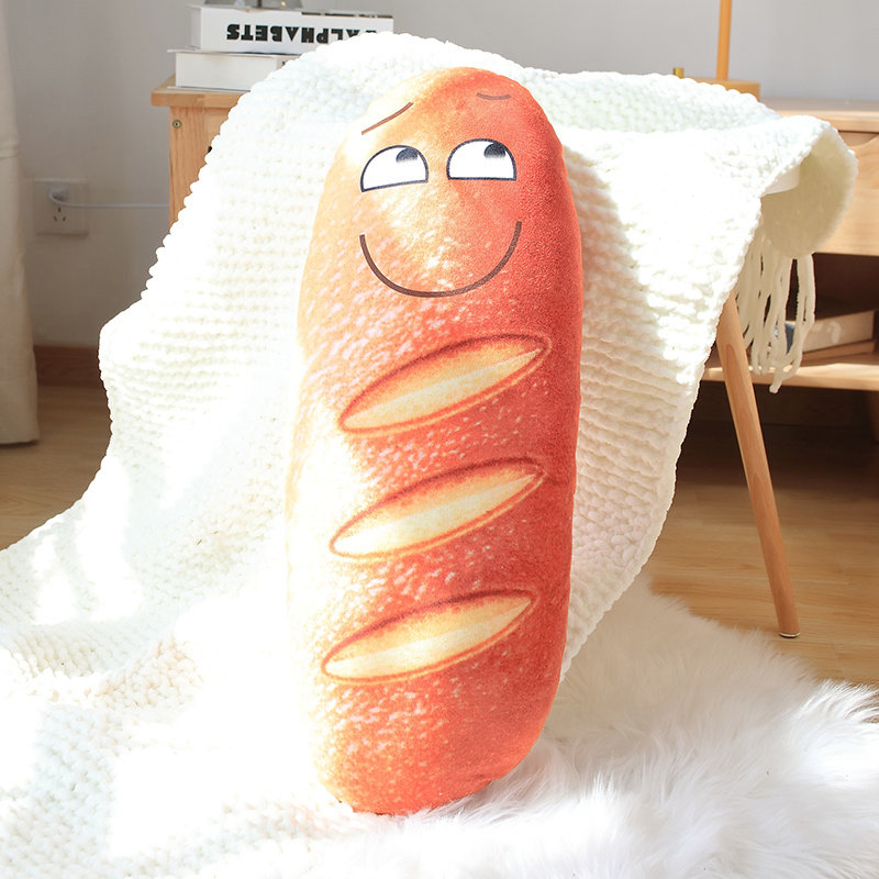 创意搞怪仿真吐司面包长条睡觉抱枕头可爱表情毛绒玩具女生日礼物