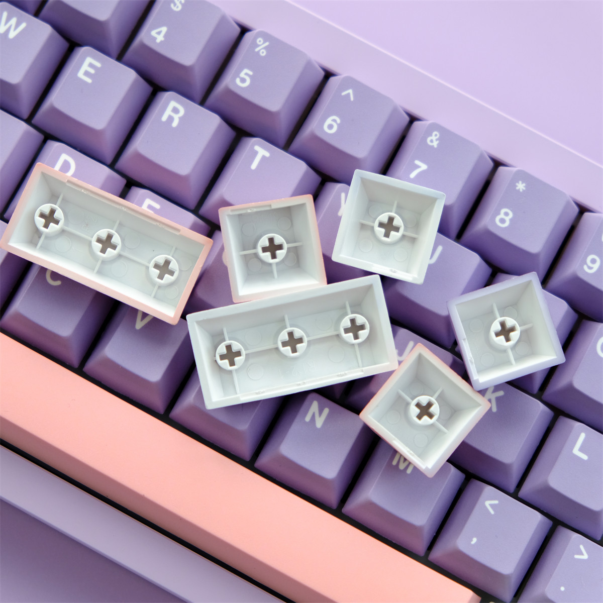 GMK 라일락 키캡 129 키 PBT 오리지널 고도로 승화된 기계식 키보드 키캡 핫 브라더 주변 장치