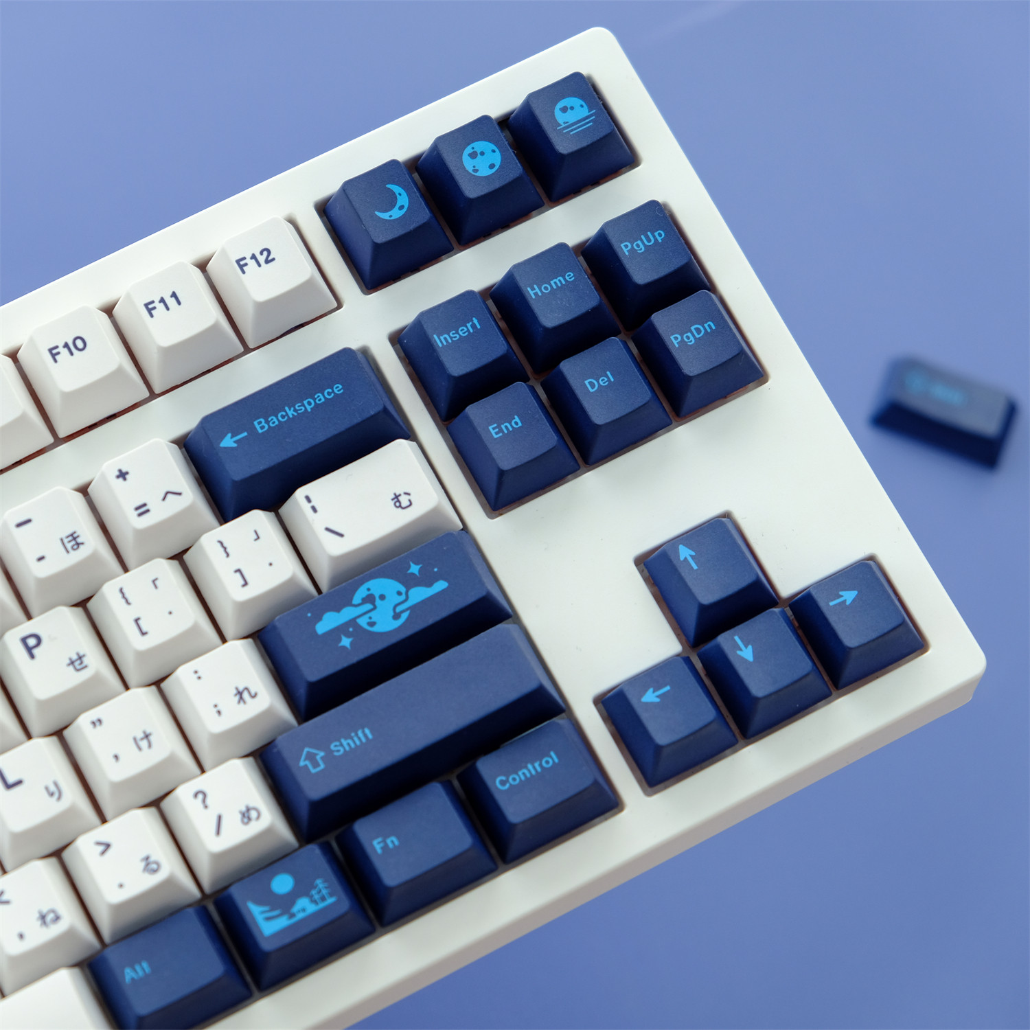 GMK BLUE MOON 129 키 PBT 오리지널 고도로 승화된 기계식 키보드 키캡 핫 브라더 주변 장치