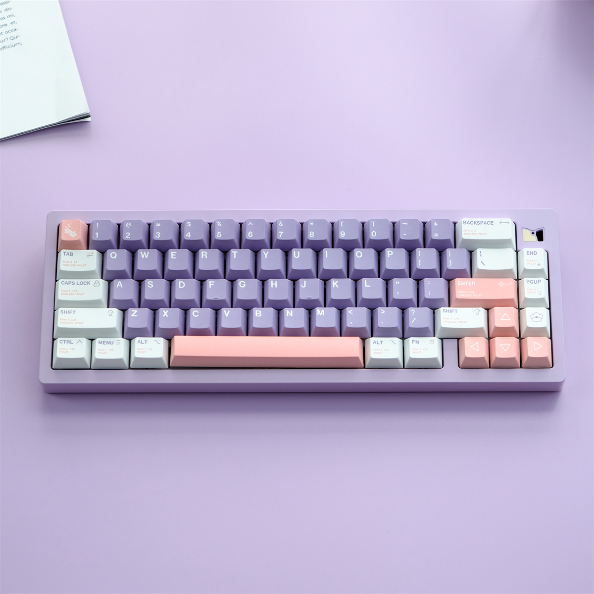 GMK 라일락 키캡 129 키 PBT 오리지널 고도로 승화된 기계식 키보드 키캡 핫 브라더 주변 장치