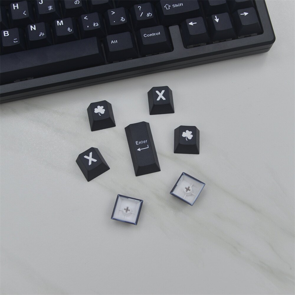 GMK 미니멀리스트 블랙 WOB 일본 애니메이션 PBT 오리지널 고승화 기계식 키보드