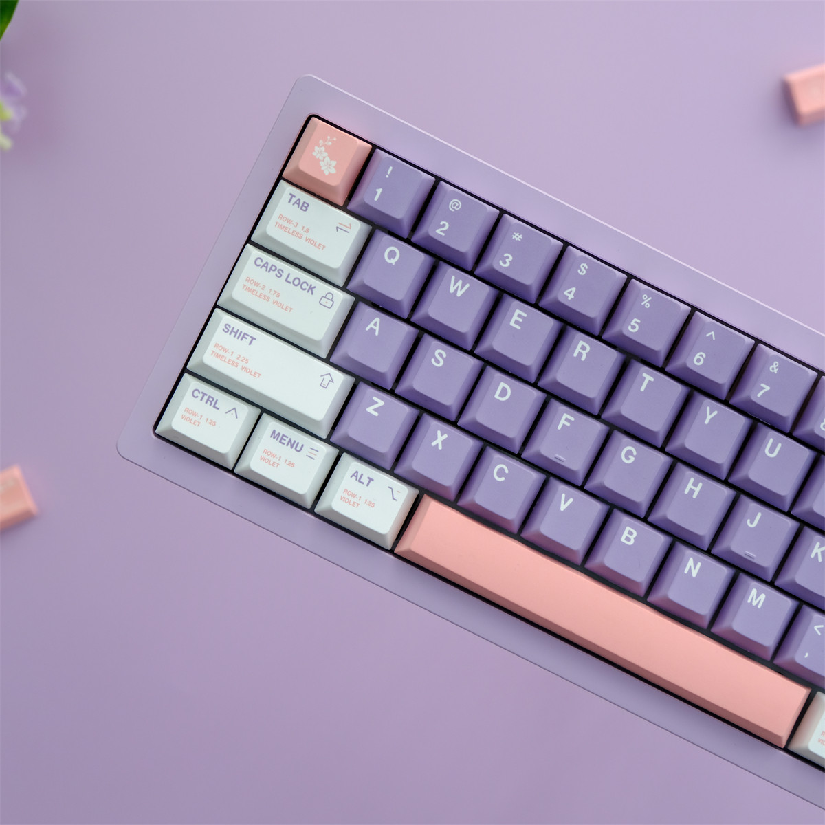 GMK 라일락 키캡 129 키 PBT 오리지널 고도로 승화된 기계식 키보드 키캡 핫 브라더 주변 장치