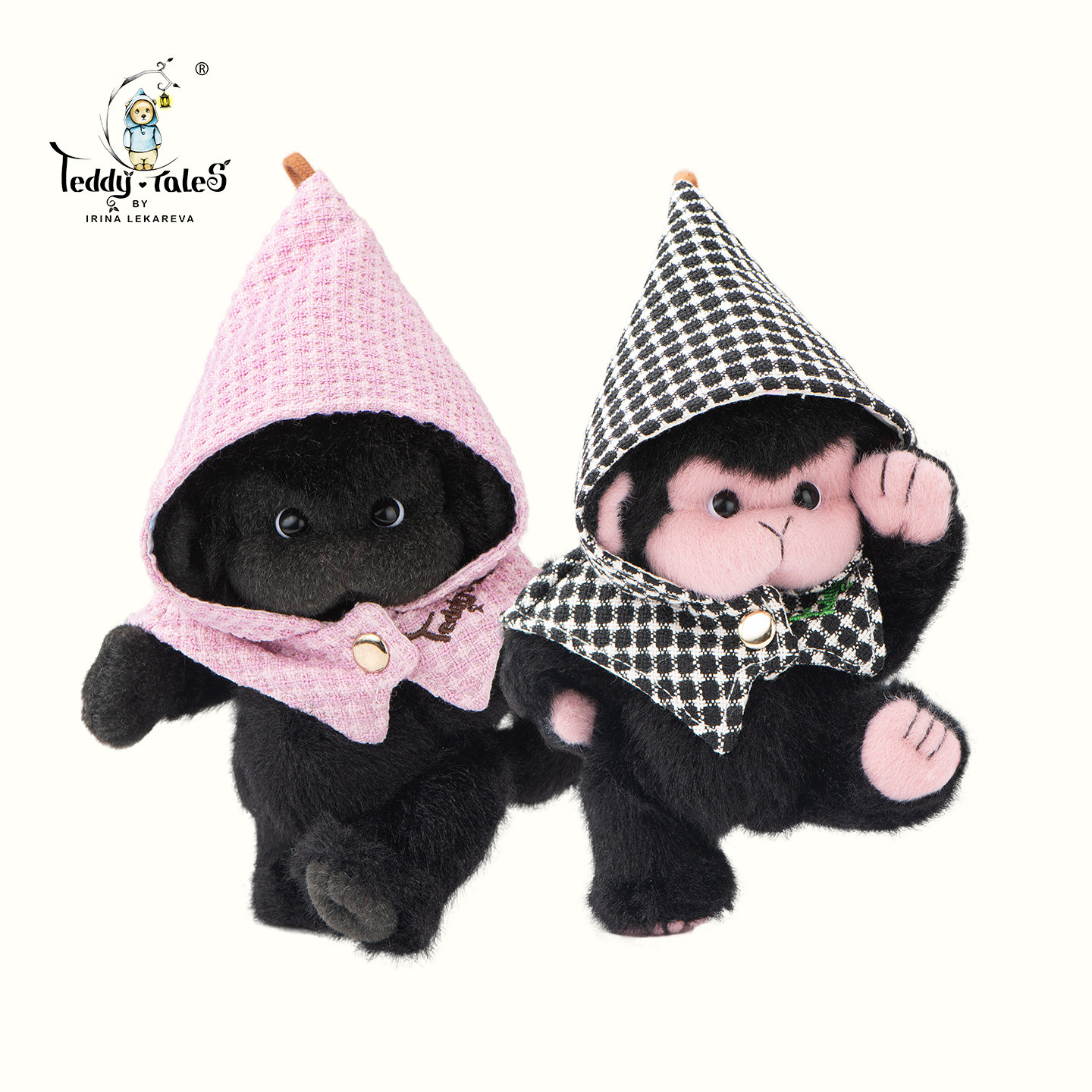 TeddyTales莉娜熊小猴子挂件毛绒钥匙扣生肖背包包挂生日礼物