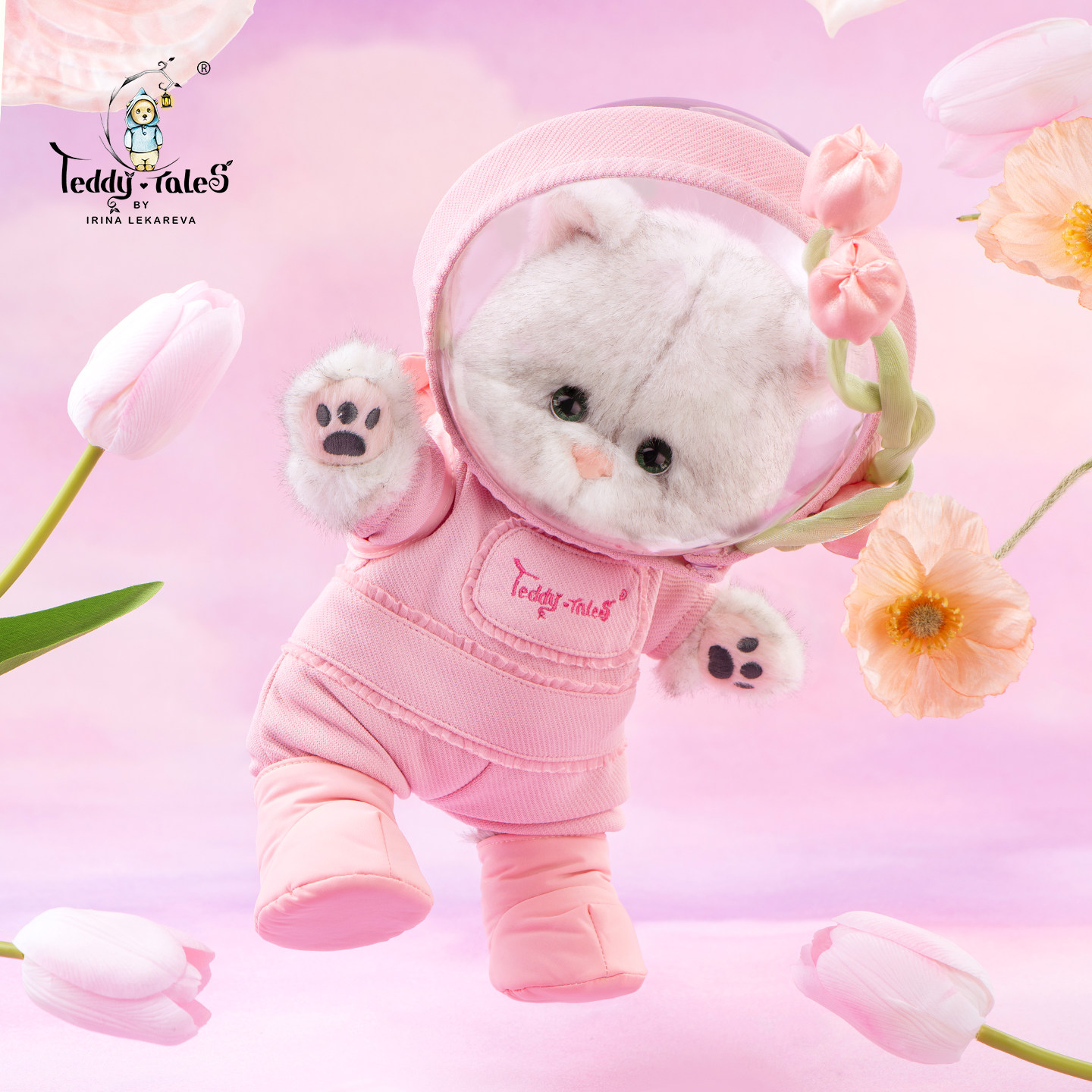 TeddyTales莉娜熊小猫玩偶粉色宇航员娃娃毛绒公仔送女友新年礼物,玩具/童车/益智/积木/模型,毛绒/玩偶/公仔/布艺类玩具,淘宝优惠券,粉丝福利购,淘宝优惠卷