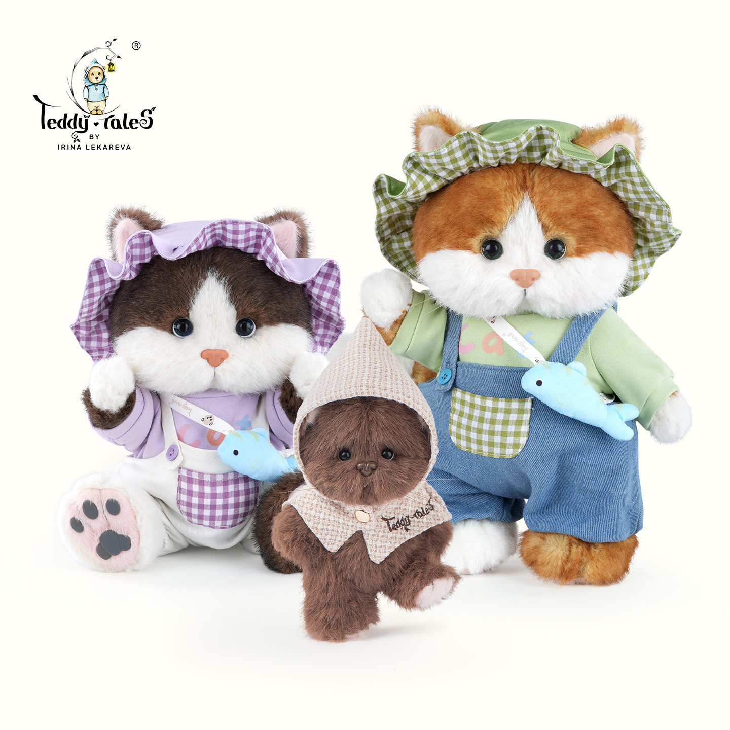 TeddyTales莉娜熊小猫咪玩偶毛绒挂件可爱公仔娃娃摆件礼物女生