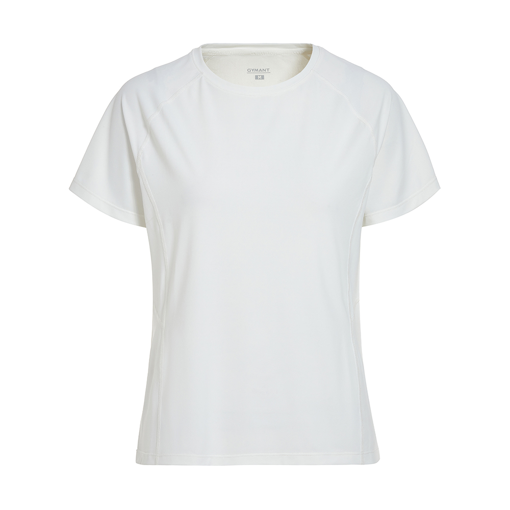 GYMANT肌肉蚂蚁夏季新款运动上衣云柔触感透气白色女圆领短袖T恤