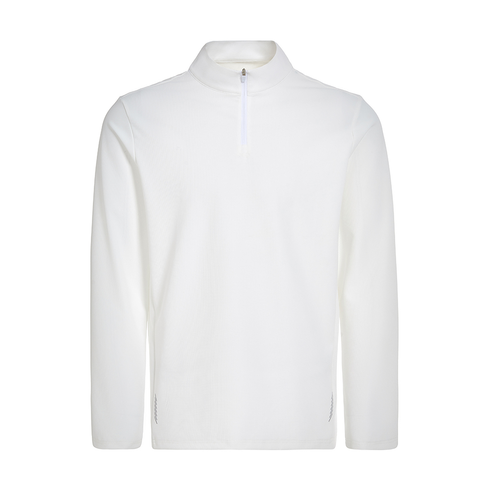 GYMANT肌肉蚂蚁秋季新品运动健身衣挺阔休闲本白色男立领长袖T恤