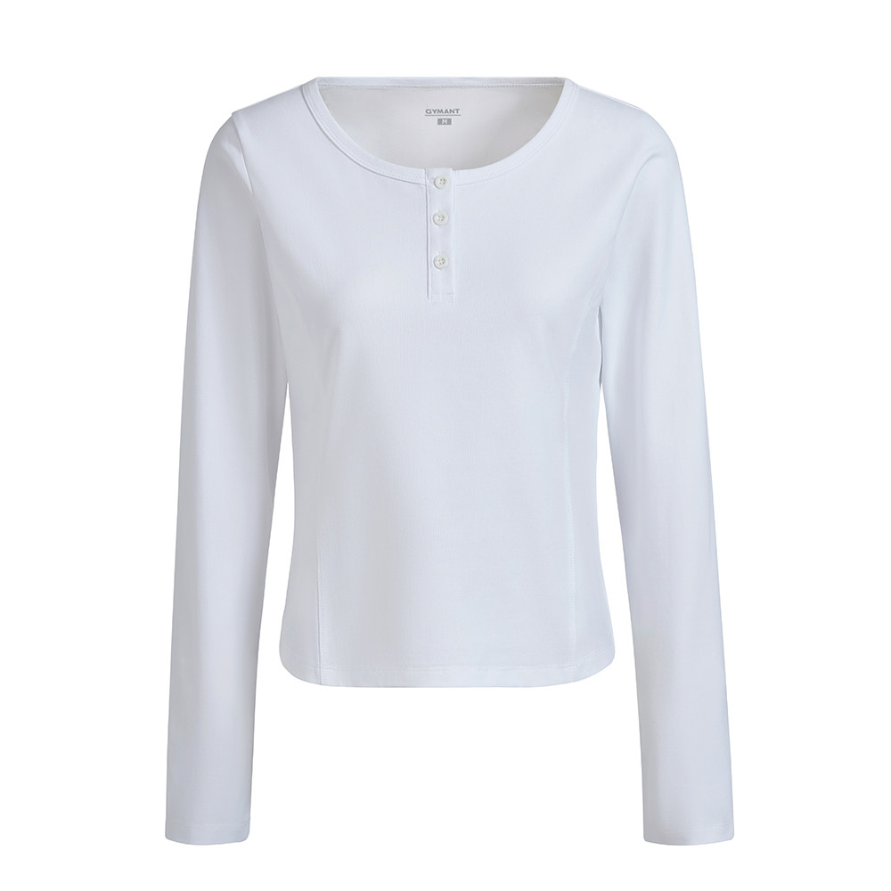 GYMANT肌肉蚂蚁春季新款运动健身上衣亲肤舒适白色女圆领长袖T恤,运动服/休闲服装,运动T恤,淘宝优惠券,粉丝福利购,淘宝优惠卷