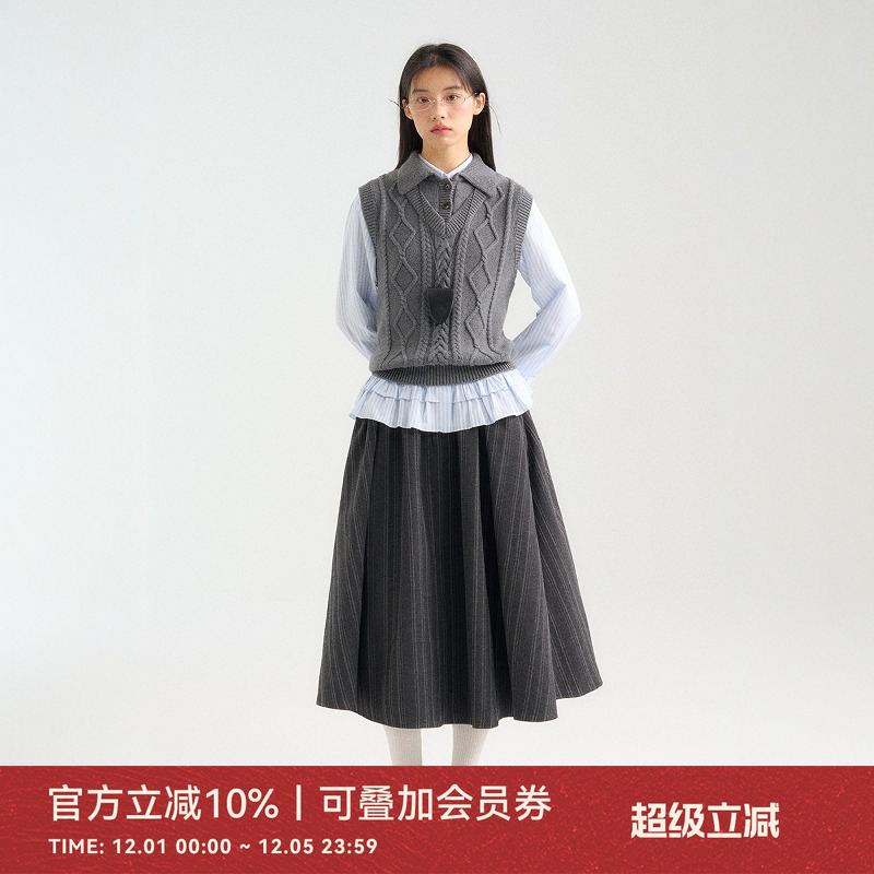 29日新品享1件9折灰色学院风马甲