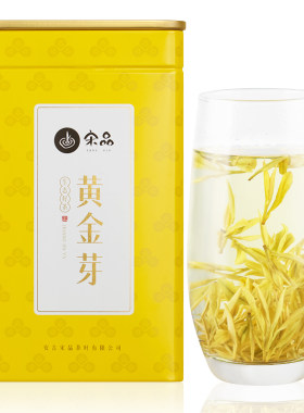 宋品安吉黄金芽茶叶黄金叶绿茶100克单罐