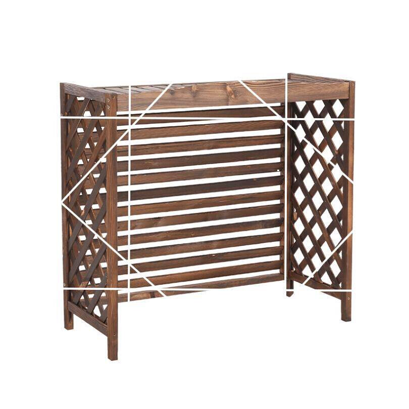 空调外机置物架子实木阳台木罩户外装饰木架室外防腐主机罩田园风