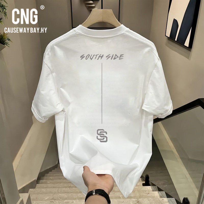 香港潮牌美式重磅纯棉T恤男女潮流青年气质短袖夏季新款白色上衣