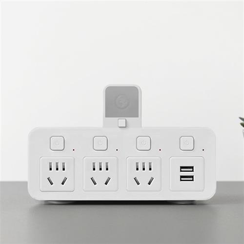 无线插座转换器一转多功能插排带夜灯独立开关家用办公插座板USB