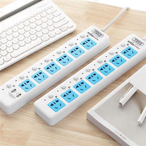 独立开关多功能usb插座面板家用插排插线板插板带线接线板拖线板