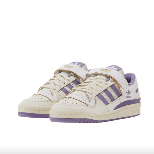 adidas FORUM女子低帮防滑耐磨休闲板鞋HQ4375黄
