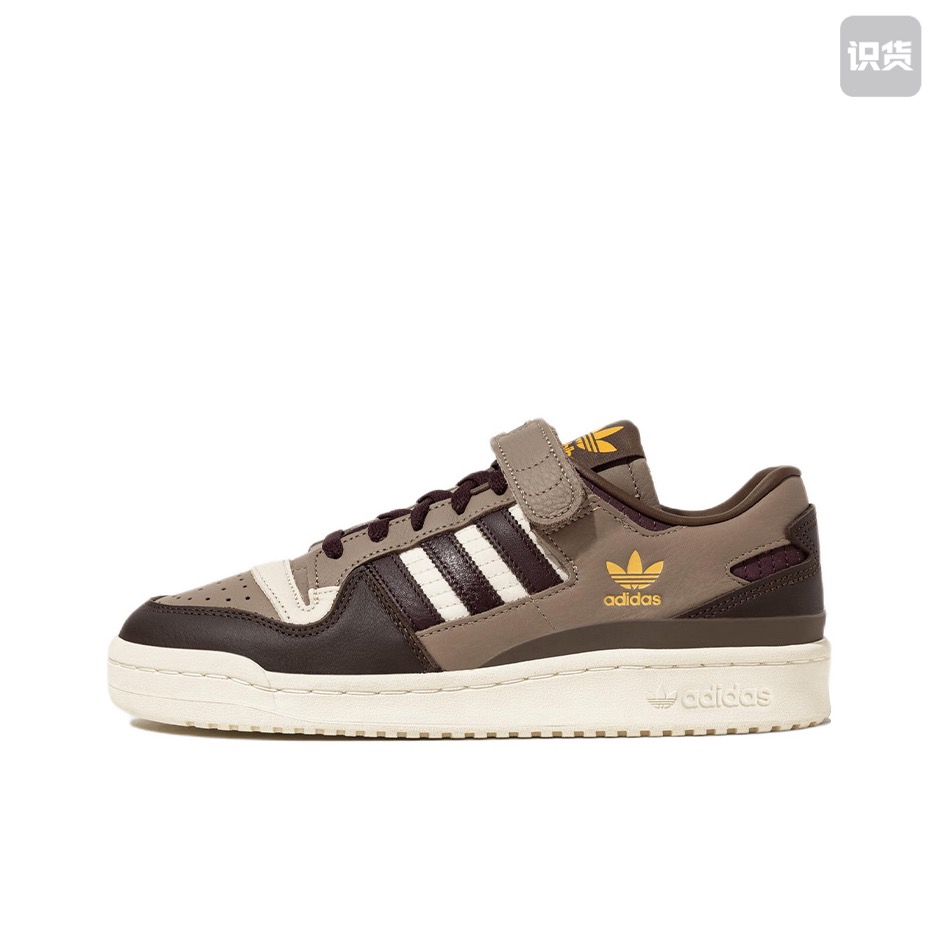 adidas originals FORUM 84 低帮 板鞋 棕白HQ6937黄