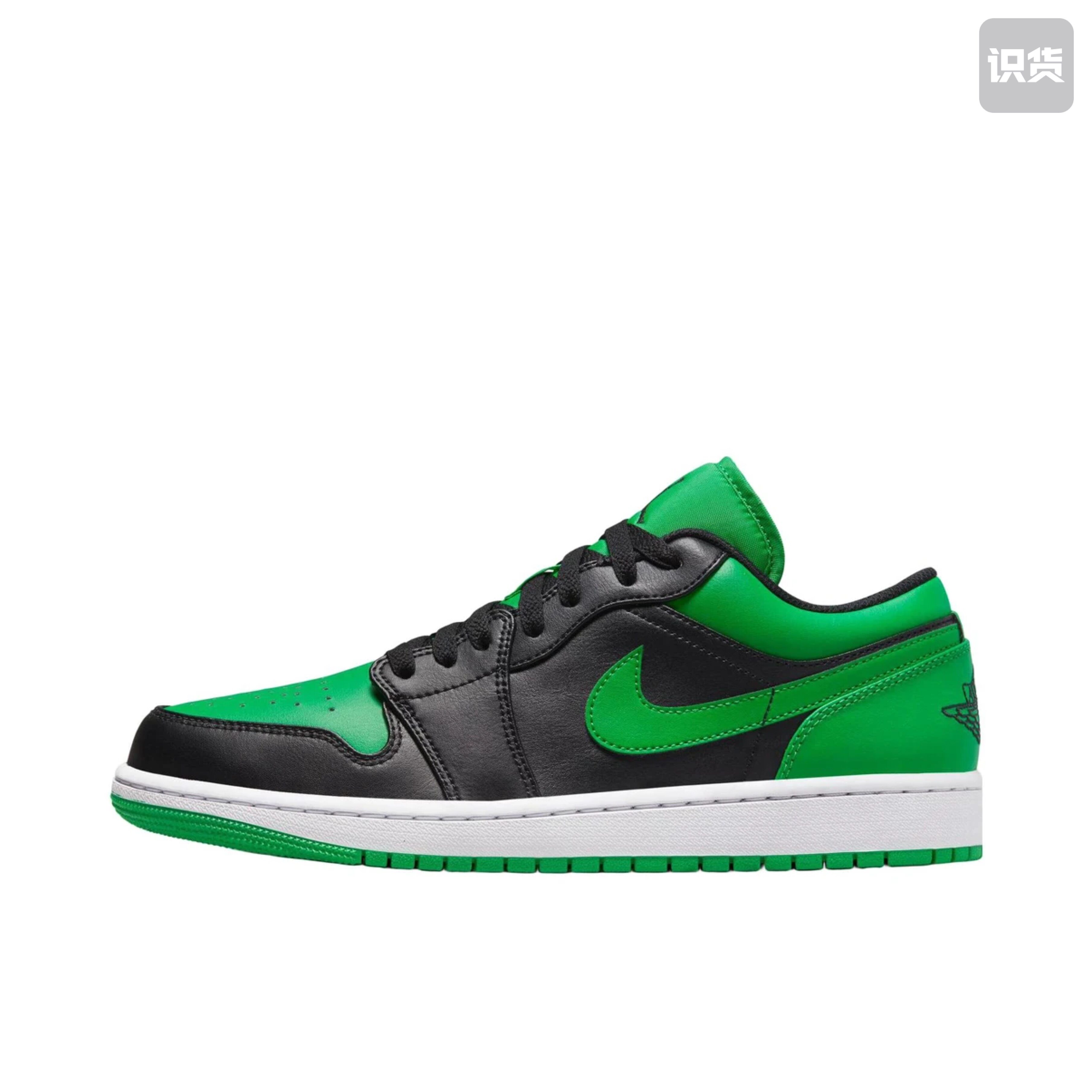 Nike Air Jordan 1 Low 黑绿男款低帮复古休闲篮球鞋553558-065熊