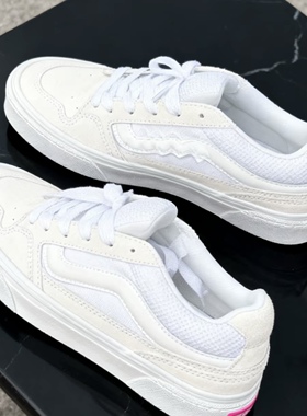 Vans Caldrone 低帮 板鞋 女款 白色VN0007P9WHT黄