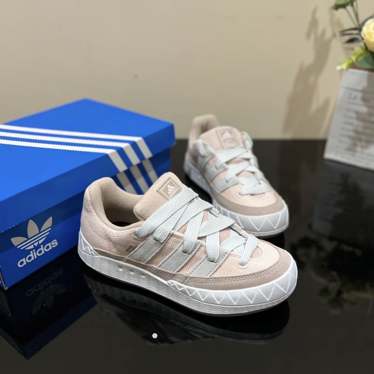 adidas originals adimatic 防滑耐磨 舒适缓震 面包鞋HQ6909黄