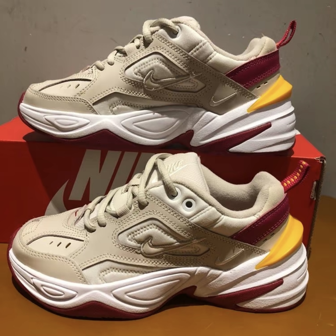 Nike M2K Tekno 舒适透气 厚底 网布 耐磨缓震老爹鞋AO3108-016
