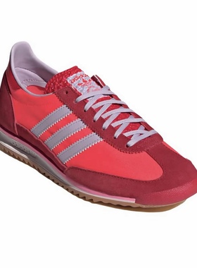 adidas originals SL 72 低帮 生活休闲鞋 女款 红色JH7392黄