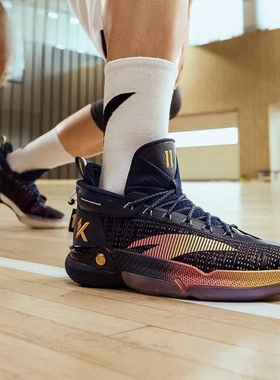 安踏 KT9 汤普森氮科技稳定支撑防滑耐磨缓震篮球鞋112341101-10