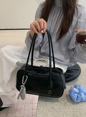 Unique blue百搭简约手提包保龄球包新款2025大容量休闲单肩包包