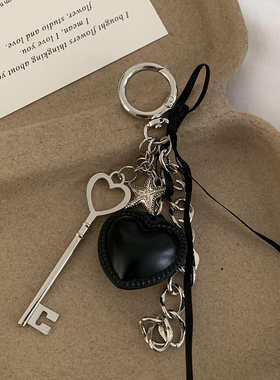 Unique blue miu系风爱心包包挂件可爱精致钥匙扣挂饰女韩亚风