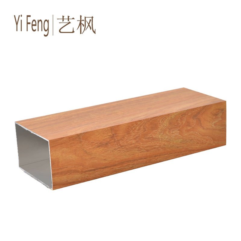 速发木方木纹四纹管仿铝o合金通铝铝栅漆型材隔断方木纹烤格吊顶