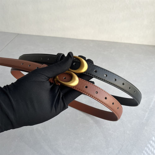 正价400+ 高品质牛皮女士皮带真皮时尚百搭装饰C款黑色牛仔裤带