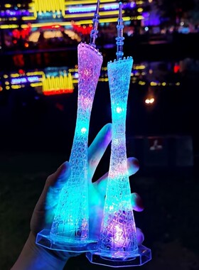 发光底座广州塔小蛮腰东方明珠塔小摆件微缩建筑模型创意生日礼物
