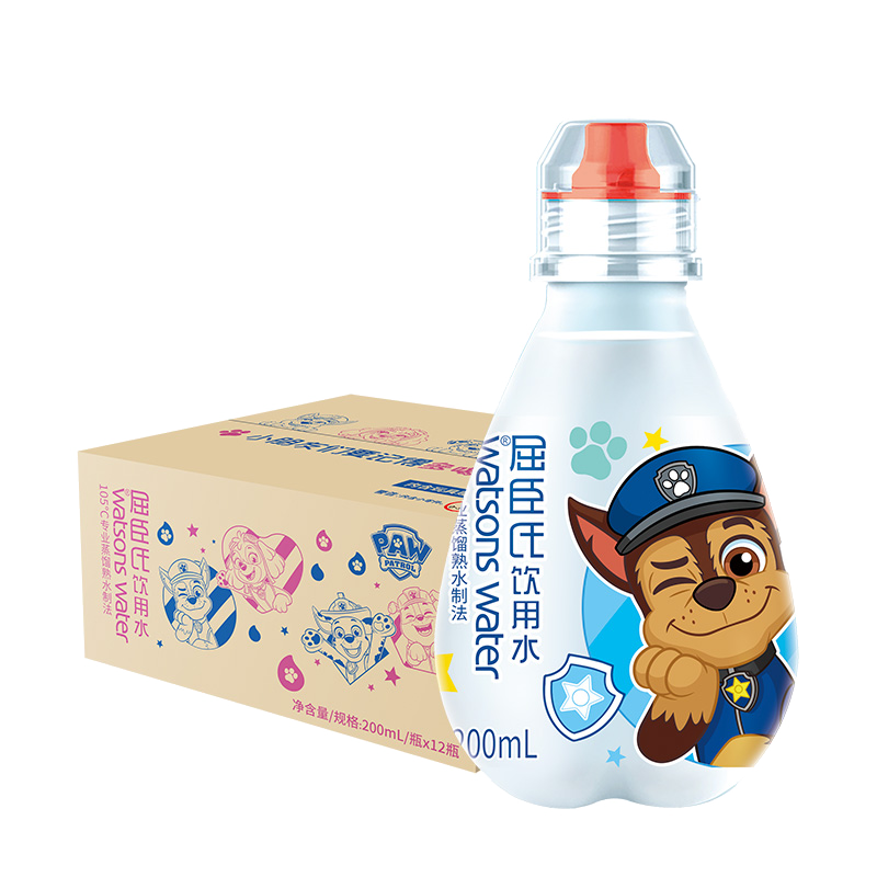 屈臣氏飲用水高溫蒸餾奧特曼聯(lián)名200ml*12瓶