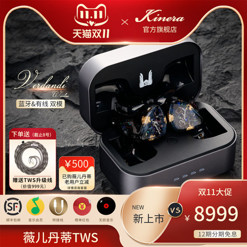 KINERA/王者时代Verdand薇儿丹蒂TWS蓝牙&有线双模HIFI入耳式耳机