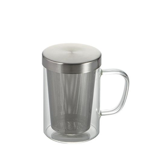玻璃杯男不锈钢过滤网带把泡茶杯彩色带盖女水杯办公茶水分离杯子